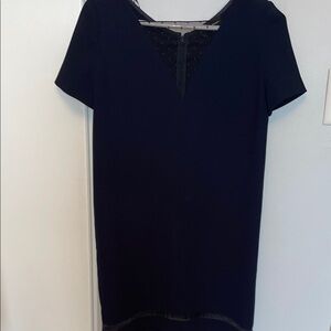 The Kooples Navy Blue  Dress with Short Sleeves